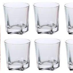 Bottle & 6 Glass Serving Lemon Set, Orange, Clear, Glass - A603 Jug Bottle Glass Set-image-97