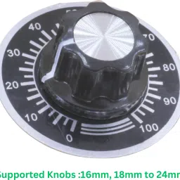budhan products inc 3 Pcs of 0-100 Dial Face Plates for Rheostat-Variable Transformer, Potentiometer Hole Gauge image 3