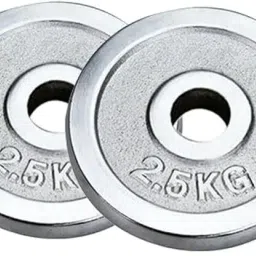 2.5 kg 2.5 kg x 2 Standard Weight Plates for Home Gym 1 Inch Chrome Iron Weight Lifting Home Gym Combo-23