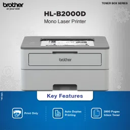 brother HL-B2000D Single Function Monochrome Laser Printer (Borderless Printing) with Auto Duplex Feature image 4
