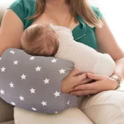 Arm Pillow, Breastfeeding and Bottle Feeding Head Support Pillow (Star- Gray) Breast Support Cushion-37
