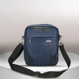 Blue Men Sling Bag - Mini Casual Travel Sling Bag Navy Blue-image-3