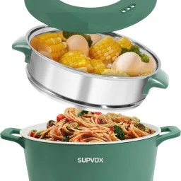 Steamer Kettle Electric 3 Litre Personal Cooking Pot Deep Fryer, Food Steamer-10