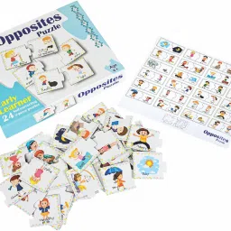 abyz Opposites Puzzle, 24 Self-Correcting 2-Piece Puzzles with Reference Poster image 2
