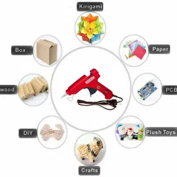 craftygun 20 WATT FD-20W RED GLUE GUN (ON OFF SWITCH&INDICATOR) 1 ADHESIVE HOT GLUE STICKS Standard Temperature Corded Glue Gun image 4