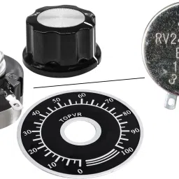 1 of RV24YN20S Potentiometer, 20K Ohm, B203 with Dial plate & A-03 knob Rotary Potentiometer-69
