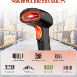 OnlyU HT410 Barcode and QR 2D &1D Wired Handheld Indicator with Induction scanning and Suffix Settings 2D Camera Barcode Scanner 2D Camera Barcode Scanner image 2