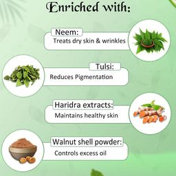 NutriGlow Neem & Tulsi Face Scrub For Pimple-Free Skin with Haridra Extracts - 65ml image 4
