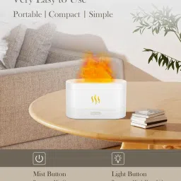 Inditradition Fire Flame Aromatherapy Humidifier & Home Ultrasonic Esential Oil Aroma Diffuser Home Diffuser image 2
