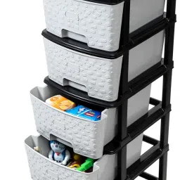 pinkwhale 6 Compartments Plastic NEW 6XL STONE MODULAR DRAWER SYSTEM MULTI PURPOSE STORAGE BOX BASKET image 2