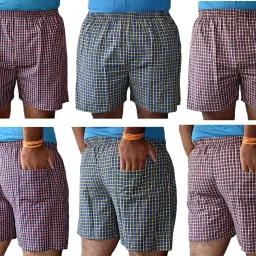 Pack of 3 MEN'S BOXER Checkered Men Boxer-image-64