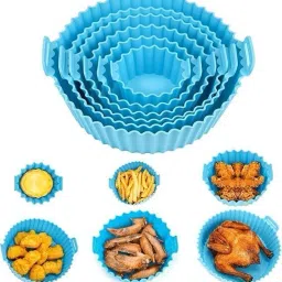 Air Fryer Silicone Baking Tray 6PCS Set - Reusable & Non-Stick Kitchen Tool Set-10