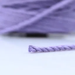craft affair | 3ply Twisted Oragnic Cotton Macrame Cord (100 Meter, 3mm) | Macrame Cord For Wall Hangers And Other DIY Projects - Lavender image 5