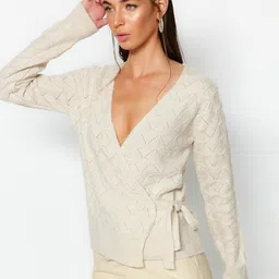 Trendyol Open Knit Front-Open Sweaters image 5