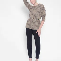 Crimsoune Club Self Design Floral Printed Pullover-image-10