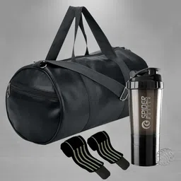 true indian 20 L Gym Duffel Bag - Best Quality Duffel Bag&Shaker Bottle With Wrist Band for Gym Workout Men&Women. - Black-picture-32
