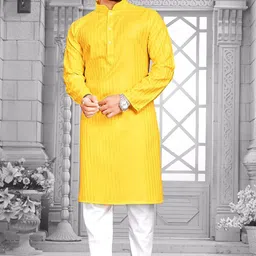 cellux Men Cotton Blend Kurta Pyjama Set-picture-46