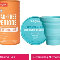 Foldable Menstrual Cup Sterilizing Container & Reusable Menstrual Cup - Medium-2