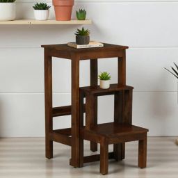 woodsworth from pepperfry Boudry Mango Wood Ladder Stool In Tubbaq Finish-picture-22