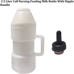 Calf Nursing Feeding Milk Bottle With Nipple Handle - 2500 ml-image-9