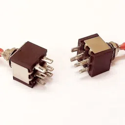 erhindia (Pack of 10) Toggle Switch 6 Pin 2-Way 3A/5A AC 250V/125V DPDT Mini Toggle ON OFF Switch for 125V 2 Way Toggle Multiple Applications Alternative Energy Electronic Hobby Kit image 2