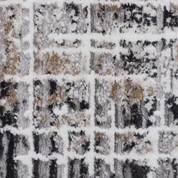OBSESSIONS Beige & Charcoal Abstract Printed Anti Static Floor Runner image 4