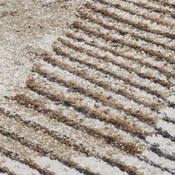 OBSESSIONS Brown & Beige Geometric Pattern Anti-Static Floor Runner image 2