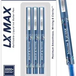 LX MAX | Needle Tip | 0.5 mm | 1000+ Meters Writing Length | German Technology Roller Ball Pen-21
