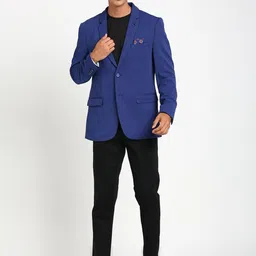 Turtle Self-Design Slim-Fit Single Breasted Casual Blazer image 3