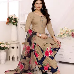 Unstitched Crepe Salwar Suit Material Printed-image-63
