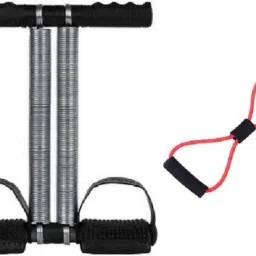FITNESS EQUIPMENT COMBO OF AB EXERCISER AND RESISTANCE TUBE Fitness Accessory Kit Kit-image-3
