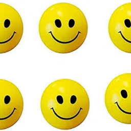 6 PCS Smiley Ball OR Soft Stress Relief Ball OR Smiley Squeeze Ball- 7 cm-17