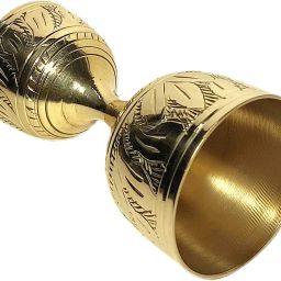 30 ml 60 ml Brass Peg Measure Liquor Drinks Measure Floral Set of 1 - Piece Bar Set-image-2