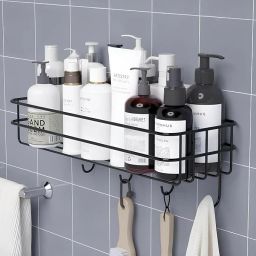 Quickmart Self-Adhesive Wall Shelves for Bathroom Organizer/Rack Iron Wall Shelf Iron Wall Shelf-image-0