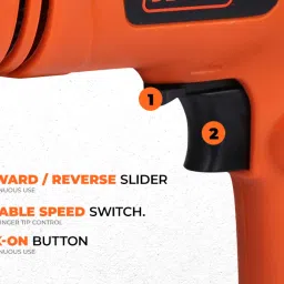 black+decker Variable Speed Reversible Rotary Drill BD65RD-IN Rotary Tool image 4