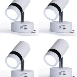 6 Watt White(Focus/Spot Light) 04- Pack. White Body Track Lights Ceiling Lamp-image-3