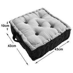 Kuber Industries Set of 3 Microfiber Cotton Comfortable Seat Square Cushion Chair Pads image 3