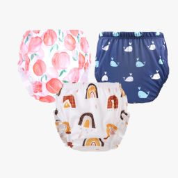 Baby Panty Boys and Girls Reusable Washable Waterproof Printed Panty Pack of 3-26