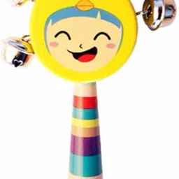 BEAUTIFUL WOODEN JHUNJUNA RATTLE TOY DAMRU-26