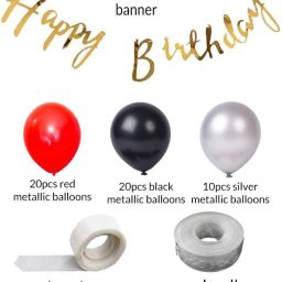 party breeze Solid happy birthday decoration theme combo 53 pcs for girls boys Balloon image 2