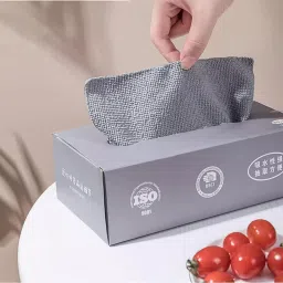 Reusable kitchen Cleaning & Drying clothes with Dispenser Box (pack 20 clothes) Wet Microfiber Cleaning Cloth-image-6