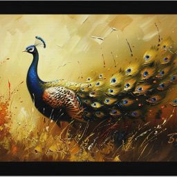 Regal Majesty Peacock Wall Digital Reprint 20 inch x 14 inch Painting-image-14