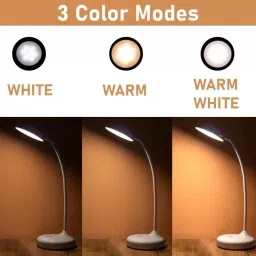 redbloom Flexible Gooseneck &Table Lamp,Desk Lamp with USB port Study Lamp(22 cm,White) Study Lamp image 2