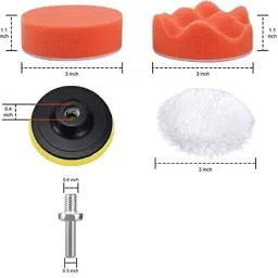 kliznil Car Foam Drill Polishing,3 Inch Buffing Pads Kits drill buffer attachment Vehicle Polisher image 3