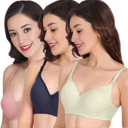 Pack of 3 Women T-Shirt Non Padded Bra-image-87