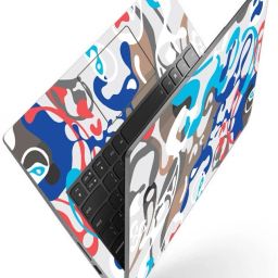 Techfit Full Body Laptop Skin Fits Size Upto 15.6 Inches - Light Camouflage Premium Stretched Vinyl Laptop Decal 15.6-15