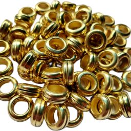 Gold Round brass 50 pcs Pigeon Foot Ring Bird Shoulder Guard-image-3