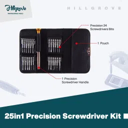hillgrove SCS Precision 25--in--1 Portable Pocket Screw driver Mobile Repairing Tools Kit for Phone/Laptop/PC/Glasses/Computer Precision Screwdriver Set image 2