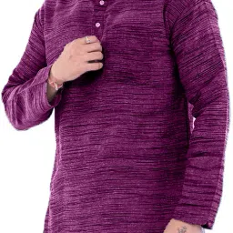 Men Khadi Cotton Kurta Pyjama Set-image-80
