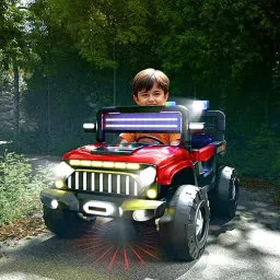 Battery operated BMW jeep double battery winshield light, Bluetooth , Age 1-5 Jeep Battery Operated Ride On-image-13